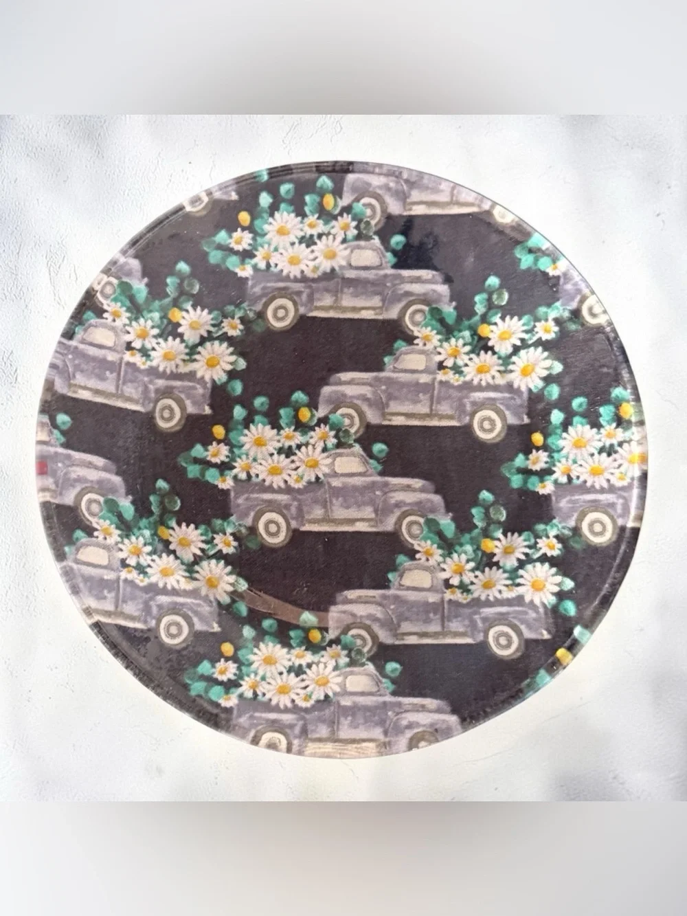 The Upcycled Chick Handmade Daisy Pickup Truck Salad Plates